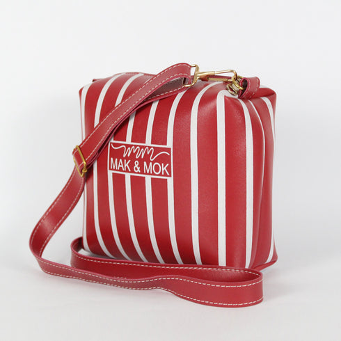 Girls Carry Crossbody Stripe Bags Red